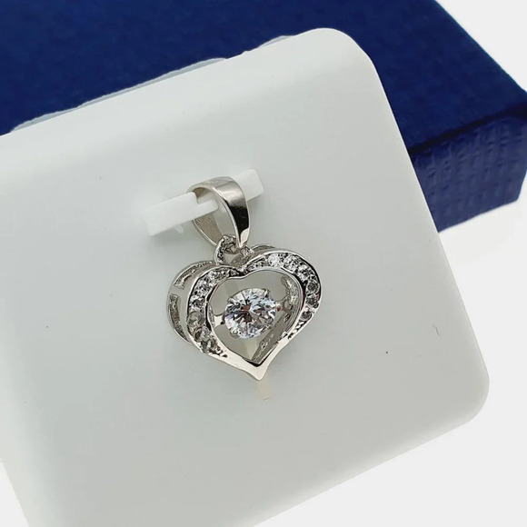 925 Sterling Silver Cubic Zircon Pendant for Women/Girls, US925P1133 - Picture 5 of 7
